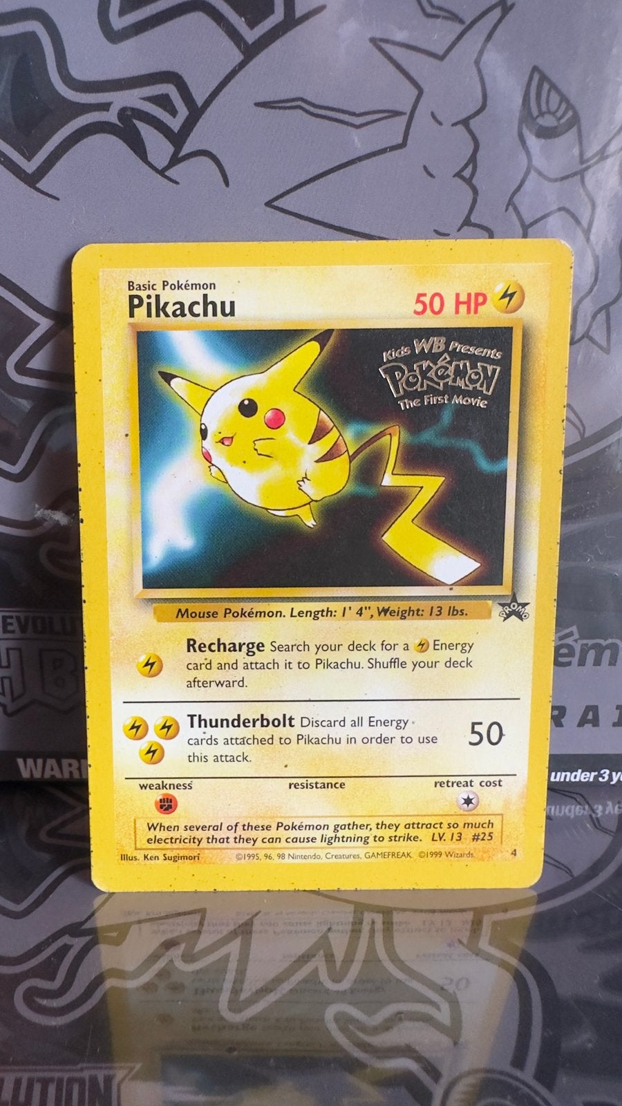 Pikachu Black star promo 4 (The first movie), Ophalen of Verzenden, Zo goed als nieuw