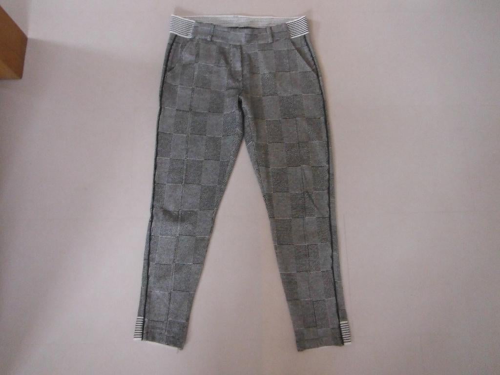 leuke geruite stretch broek van Zizo, mt 40, Verzenden, Zwart, Zo goed als nieuw, Lang
