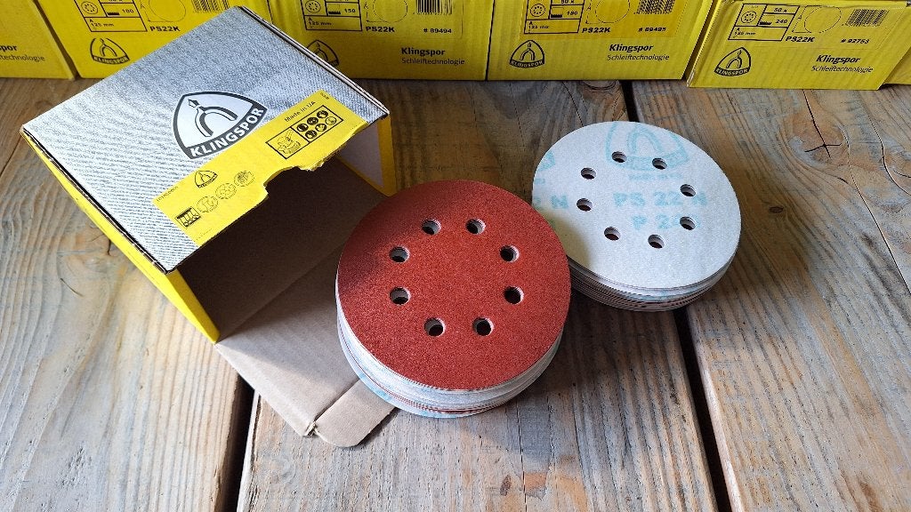 40 dozen Klingspor schuurvellen schuurpapier PS22K 125mm, ., Nieuw, Ophalen of Verzenden, .