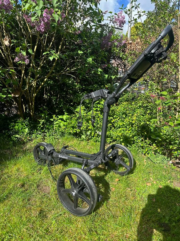 Robuuste opvouwbare Fastfold Slim golftrolley, Ophalen, Zo goed als nieuw, Golfkar, Overige merken