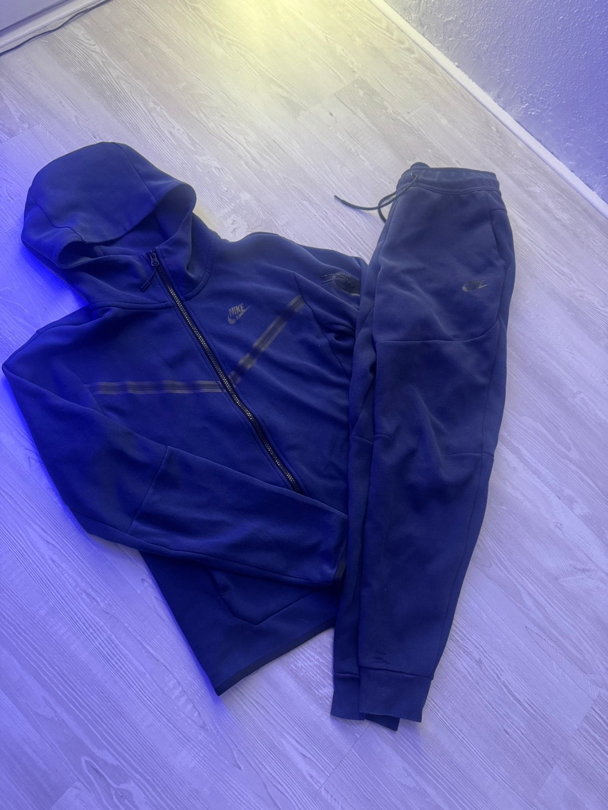Nike tech fleece trainingspak, Ophalen of Verzenden, Zo goed als nieuw, Maat 34 (XS) of kleiner, Blauw