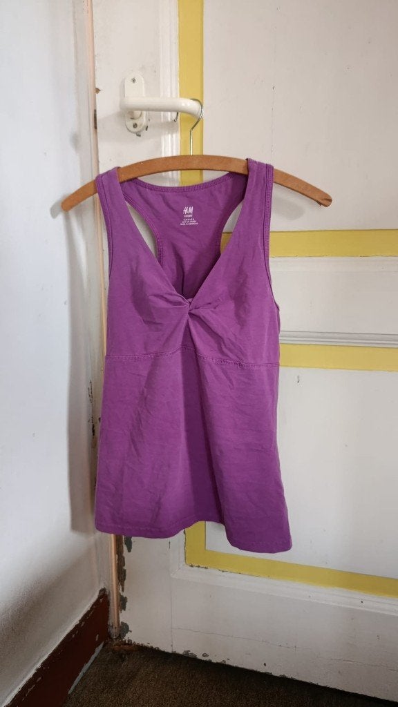 H&M Sport Top Paars Maat M, Maat 38/40 (M), H&M Sport, Paars, Ophalen of Verzenden