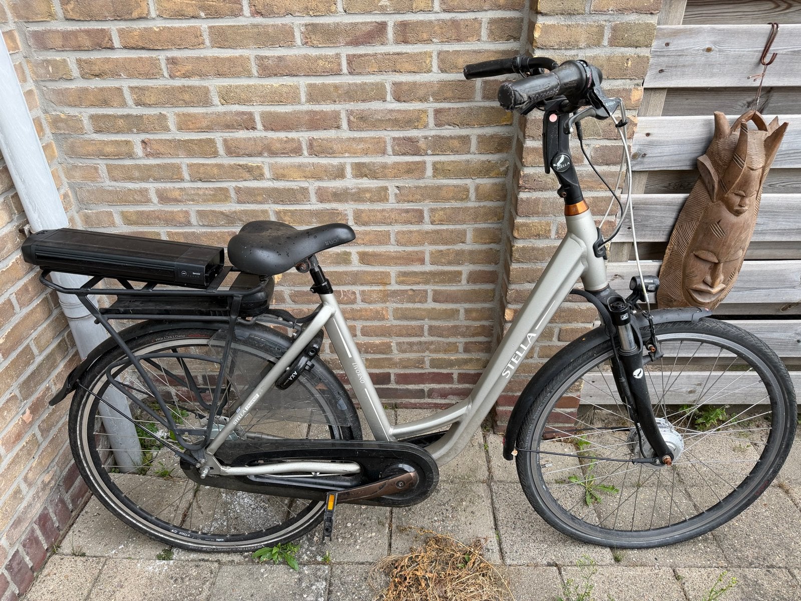 Stella elektrische fiets, lichtgrijs, met accu opknapper!, Fietsen en Brommers, Elektrische fietsen, 51 tot 55 cm, Ophalen of Verzenden