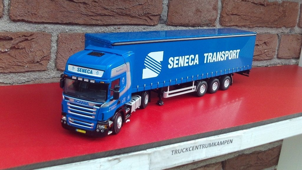 WSI  Scania  met  Tautliner  van  Seneca  Transport., Ophalen of Verzenden, Nieuw, Bus of Vrachtwagen, Wsi