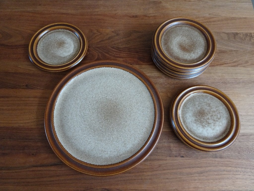 Vintage gebakstel, Gebruikt, Ophalen of Verzenden, Glas, Bord(en)