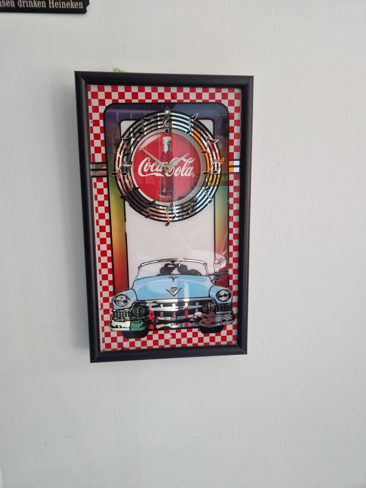 Coca-Cola klok Chevrolet Bel Air, Ophalen of Verzenden, Gebruikt, Gebruiksvoorwerp