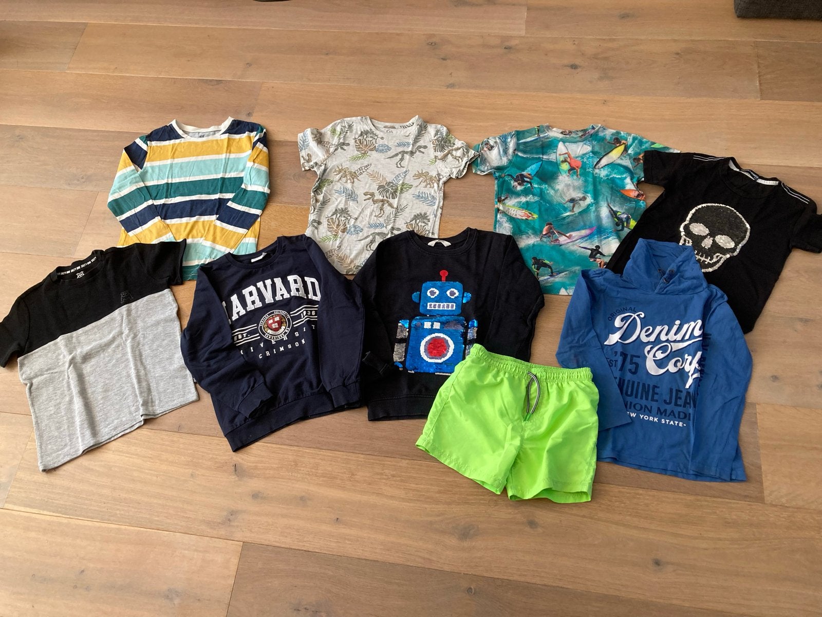 Kledingpakket jongens  maat 134-140 diverse shirts en shorts, Ophalen of Verzenden, Gebruikt