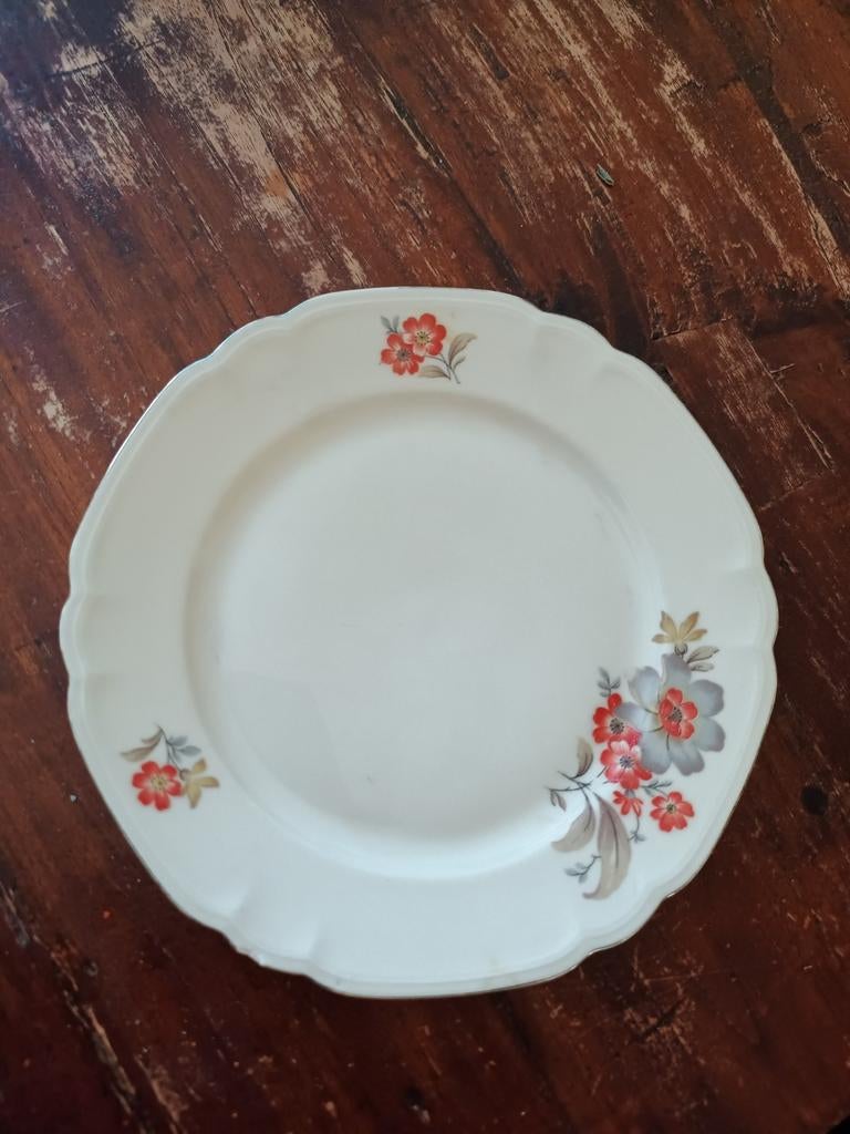 Arzberg Bavaria Servies - Bloemen Rood/Grijs (Decor 71), Ophalen of Verzenden