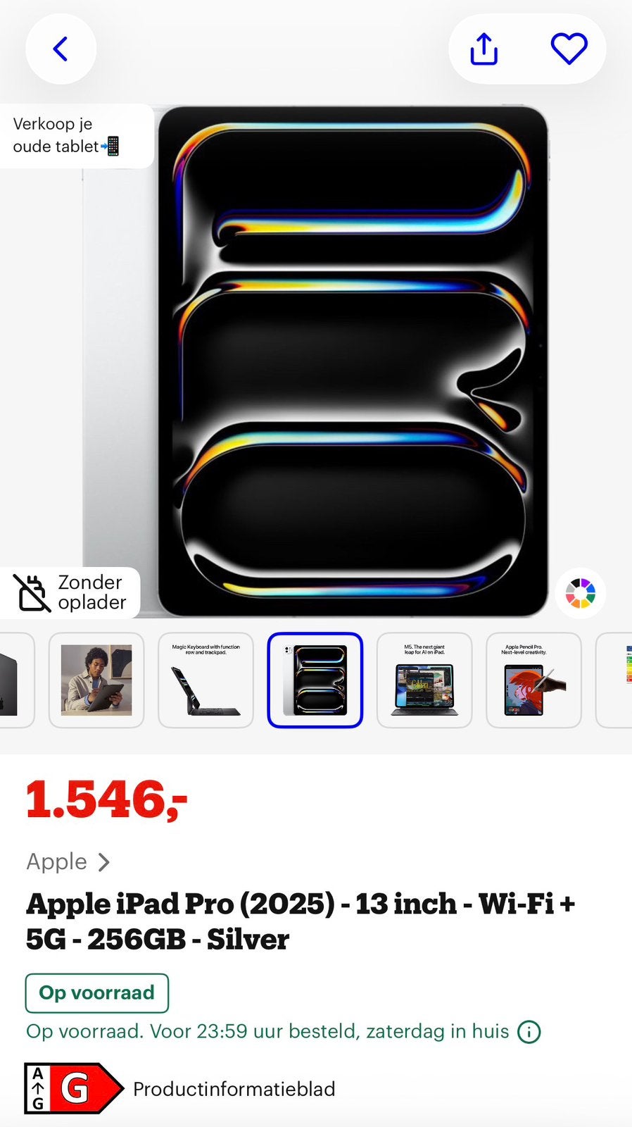 Foto 6 van Apple iPad Pro (2025) – 13 inch – Wi-Fi/5G – 256GB – Silver