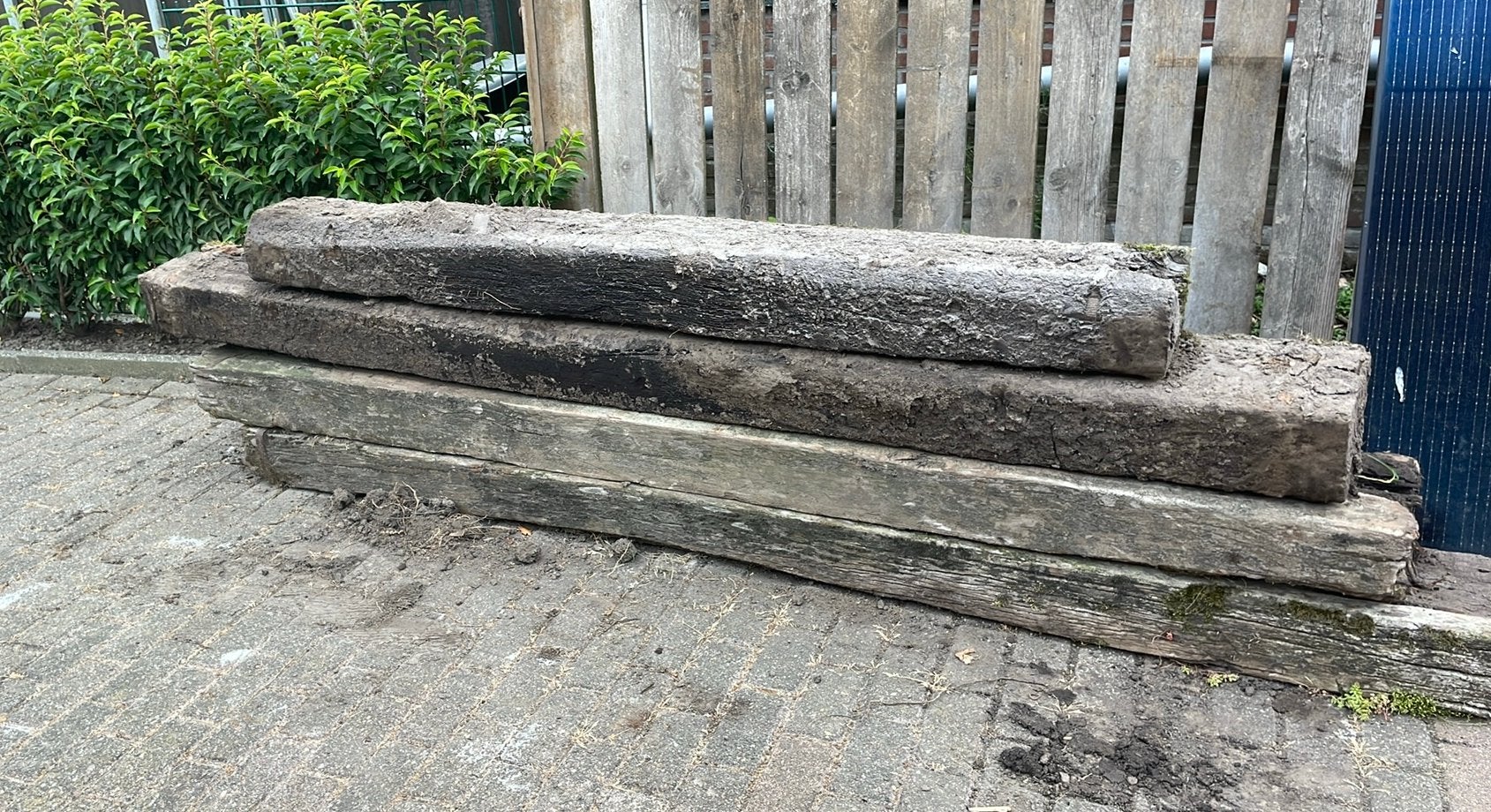 Gratis! Spoorbielzen., Tuin en Terras, Bielzen en Borders, Ophalen, Gebruikt, Biels, 200 cm of meer
