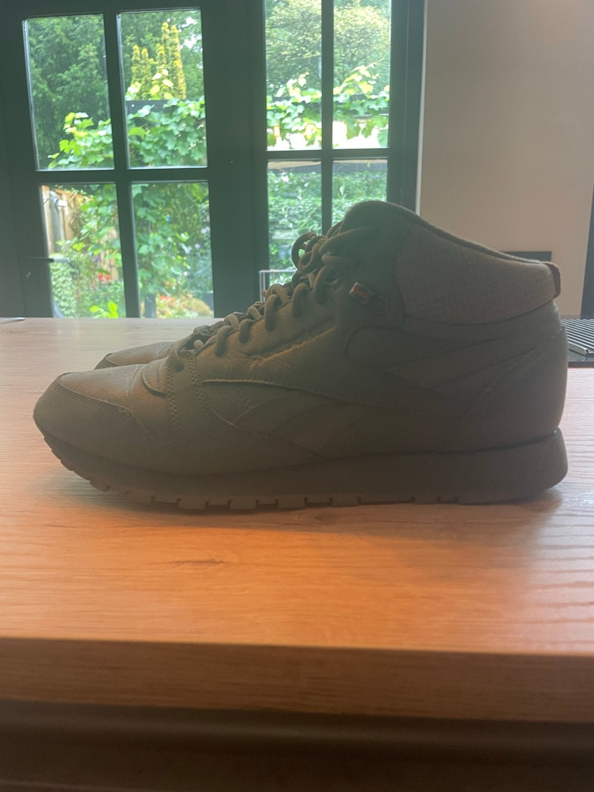 Reebok Classic Leather Mid Sneakers - Olijfgroen, Verzenden, Gedragen, Groen, Sneakers of Gympen
