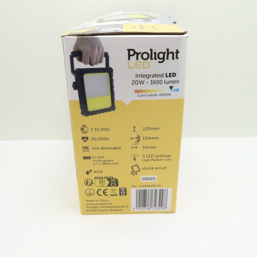 Prolight Led-straler oplaadbaar 20w Schokbestendig - Nieuw, Flex Ltd., Nieuw, https://flex.com/contact-us, Nobelstraat 10, 5807 GA Oostrum LB, Limburg, Nederland