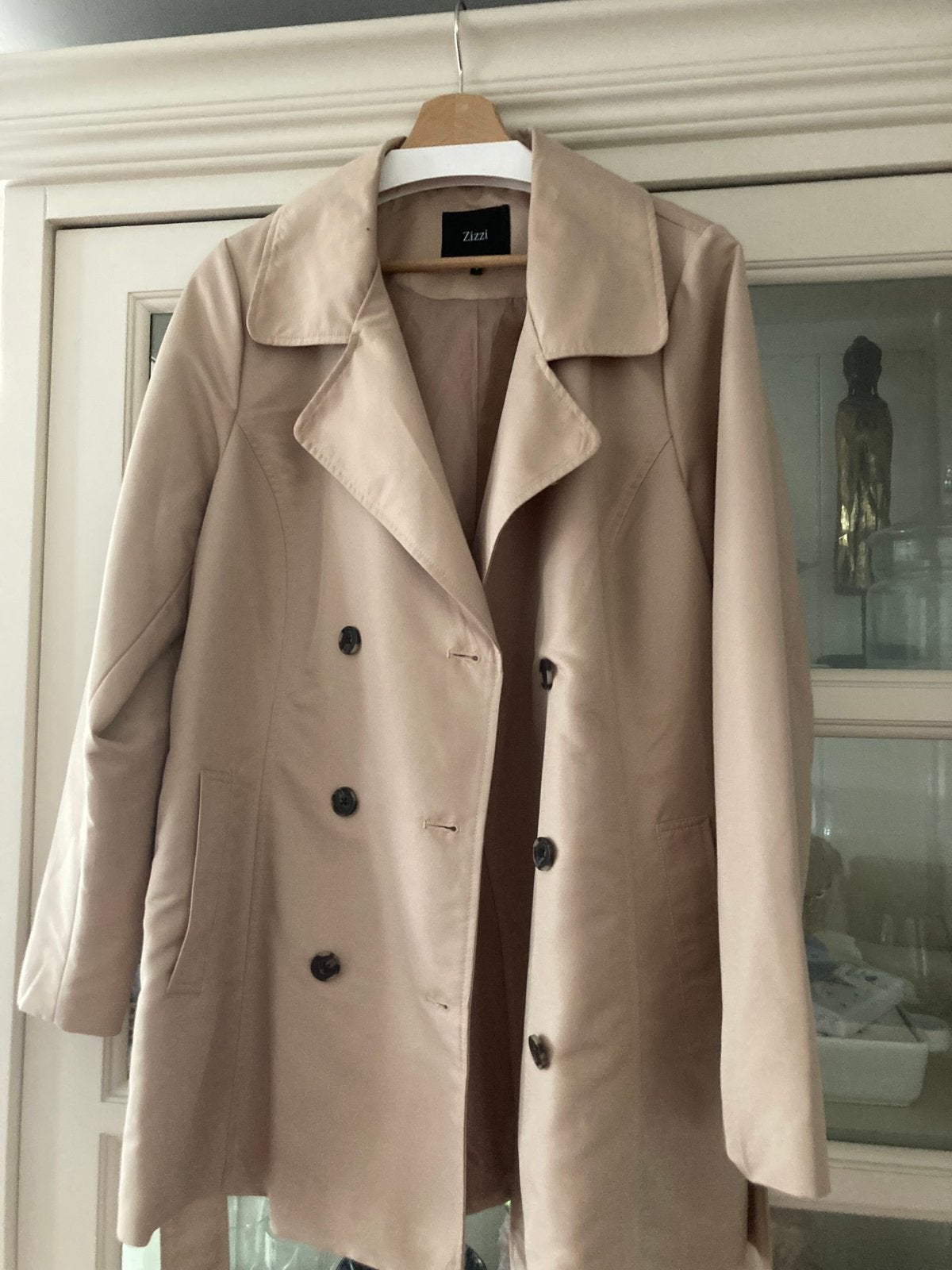 Trenchcoat kort merk Zizzi, Ophalen, Zo goed als nieuw, Maat 36 (S), Beige