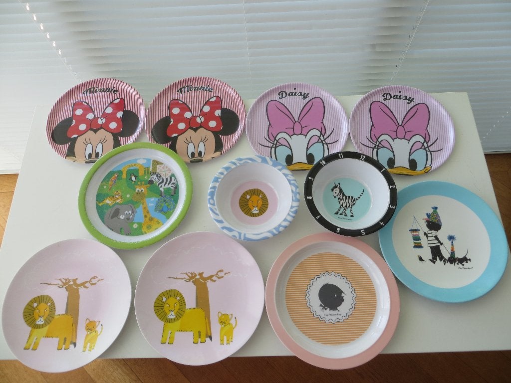 Hema Borden Bakjes Disney Minniemouse en Donald Duck borden, Huis en Inrichting, Ophalen of Verzenden, Zo goed als nieuw, Overige stijlen