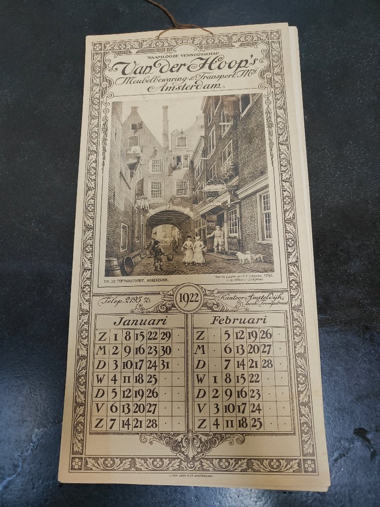 kalender 1922, Ophalen of Verzenden