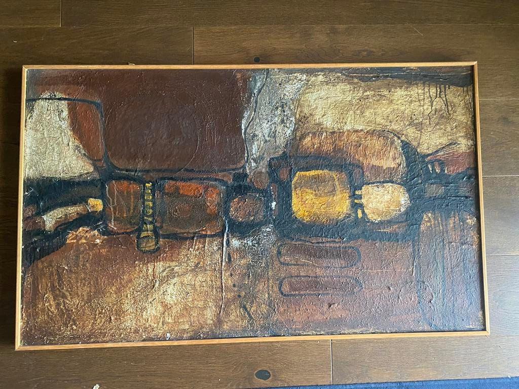Abstract schilderij 1974, Antiek en Kunst, Kunst | Schilderijen | Abstract, Ophalen