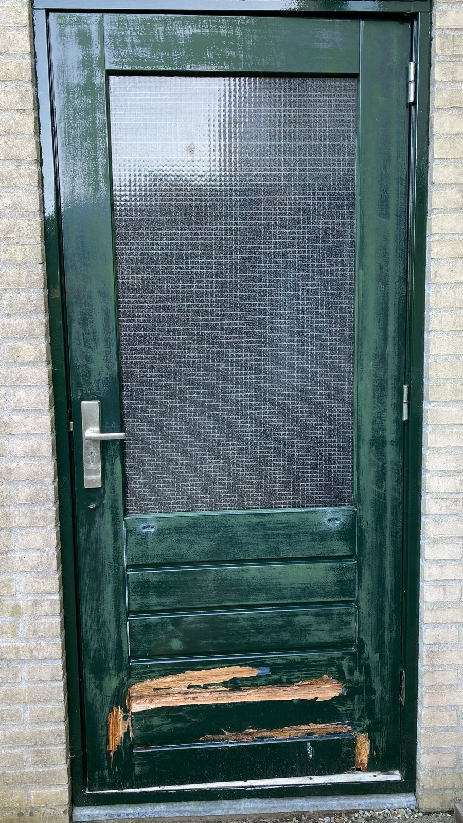 Gratis Draadglas schuurdeur (gebruikt) ca 118x67 cm, Ophalen, Gebruikt, 80 tot 100 cm, 200 tot 215 cm
