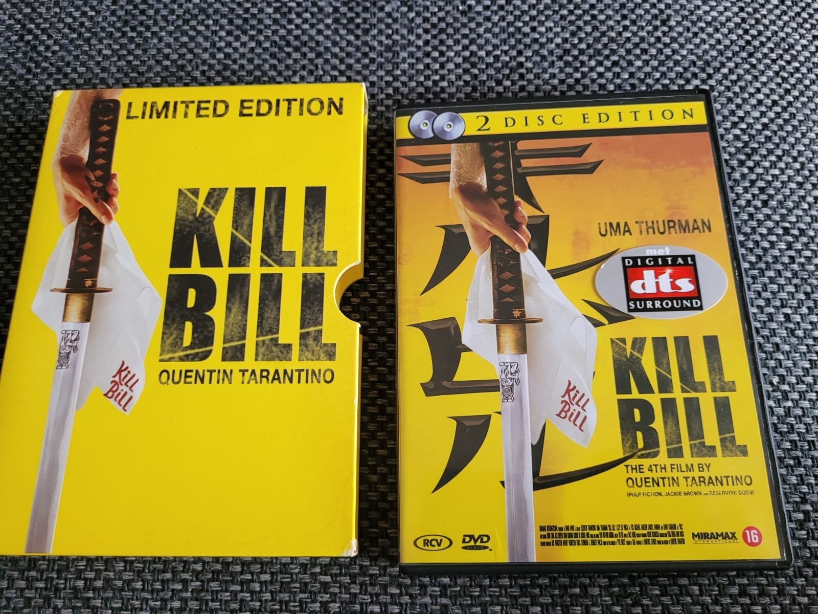 Kill bill quentin tarantino 2 disc edition miramax 16 jaar, Ophalen of Verzenden, Zo goed als nieuw