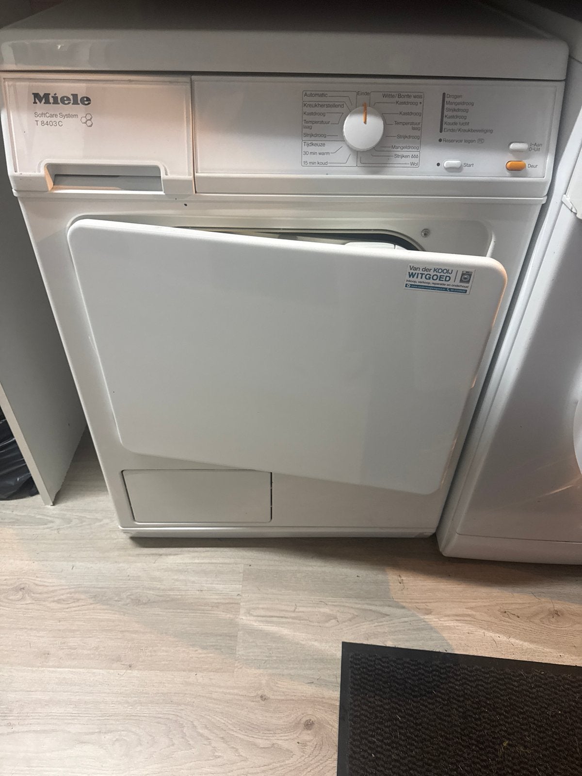 Miele SoftCare System T 8403 C Condensdroger, Ophalen, 6 tot 8 kg, Gebruikt, Voorlader