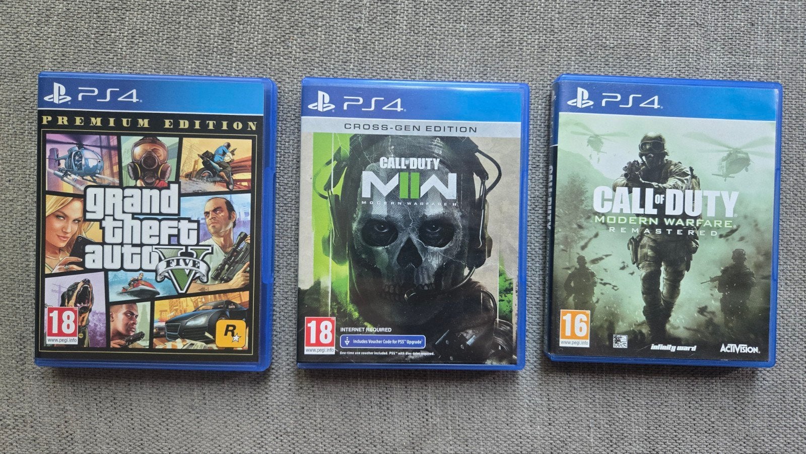 PS4 Games: GTA V Premium, Call of Duty MW, MW2, Online, Vanaf 18 jaar, Shooter, Ophalen of Verzenden