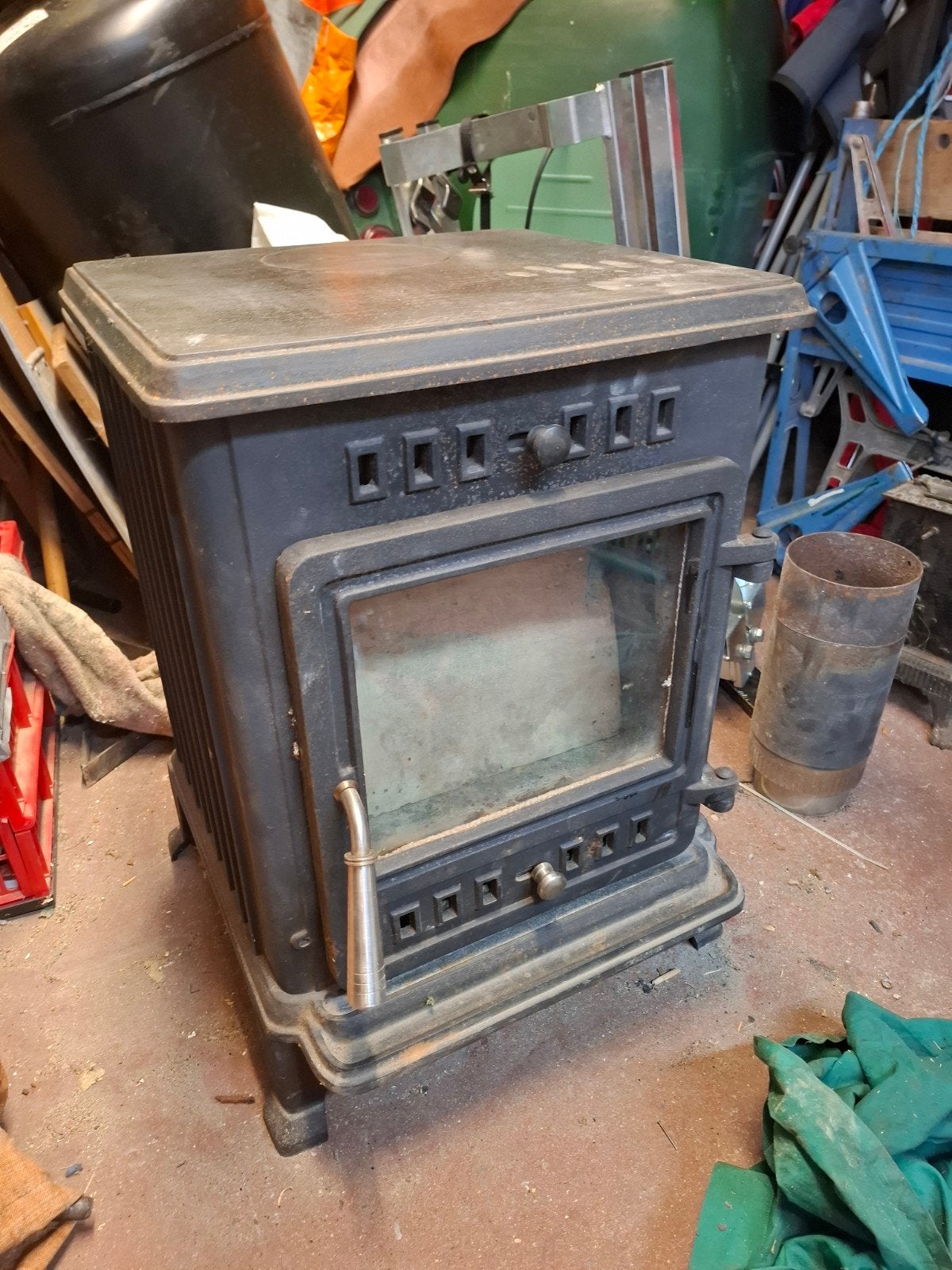 Gietijzeren Houtkachel  Bestfire EC-B5 (6 KW), Ophalen, Gebruikt, Houtkachel, Vrijstaand
