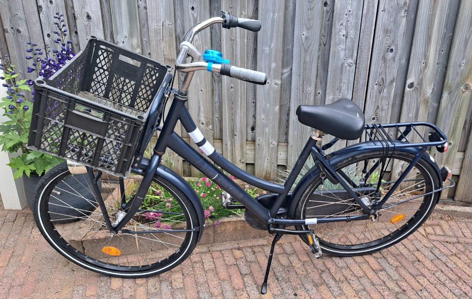 Blauwe Cortina U4 Transportfiets 26 inch, Ophalen, Terugtraprem, Cortina U4 Transport, Versnellingen