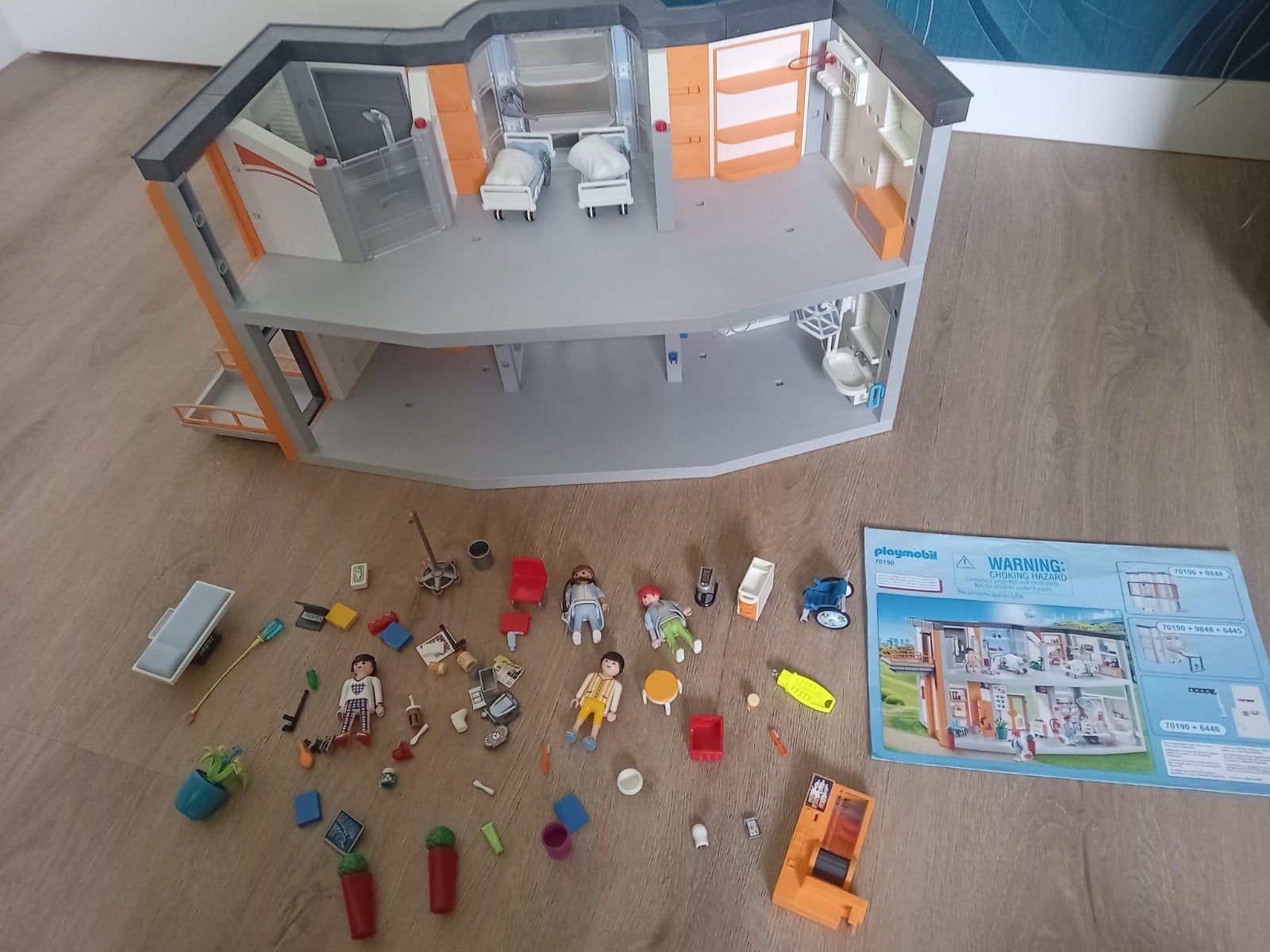 Playmobil ziekenhuis 70190, Ophalen, Gebouw, Complete set, Zo goed als nieuw