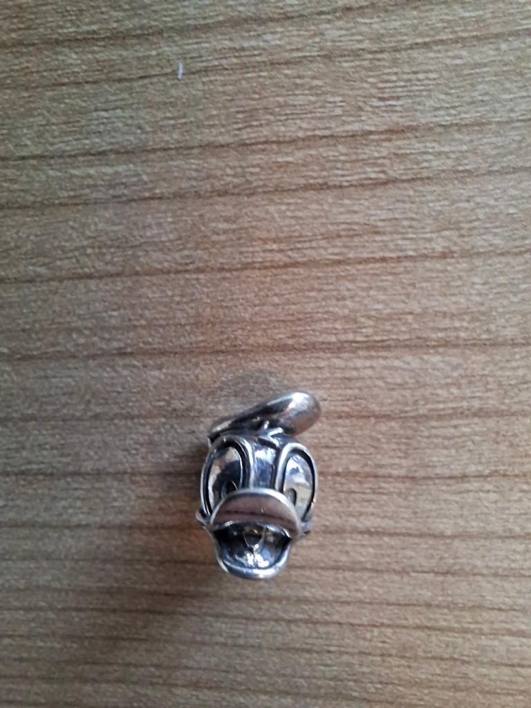 Pandora bedel Disney Donald, Sieraden, Tassen en Uiterlijk, Bedels, Ophalen of Verzenden, Zo goed als nieuw, Zilver, Pandora