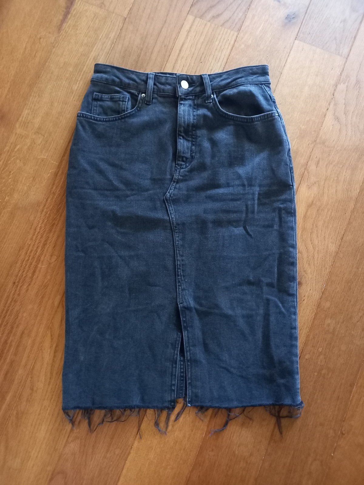 Stoere zwarte Denim Co spijkerrok maat 38, Kleding | Dames, Maat 38/40 (M), Zwart, Ophalen of Verzenden, Knielengte