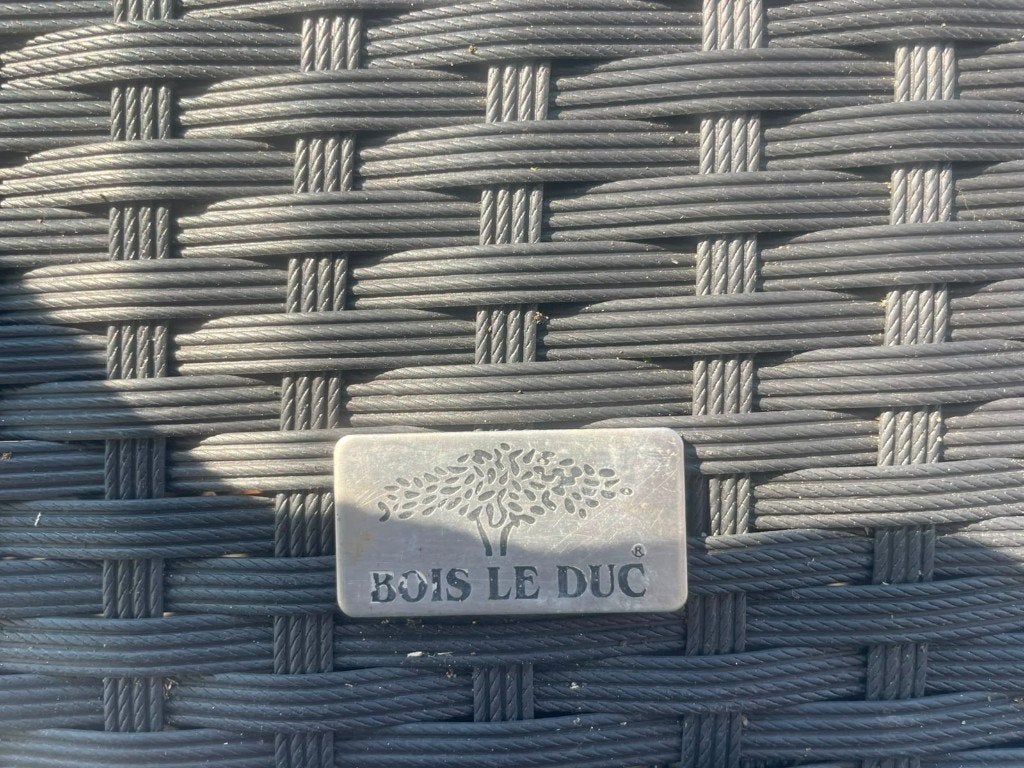 Bois Le Duc kunststof rieten tuin bank set, Ophalen, 5 zitplaatsen, Kunststof, Zo goed als nieuw