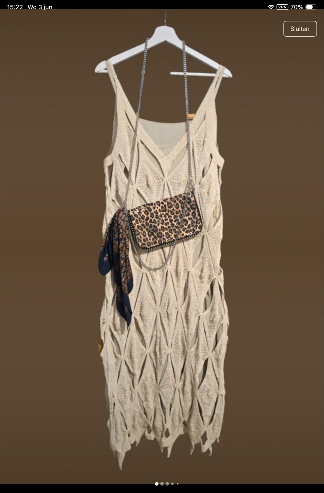ZARA Unieke gebreide jurk, beige, maat M, Kleding | Dames, Jurken, Maat 38/40 (M), Beige, Ophalen of Verzenden, Zo goed als nieuw