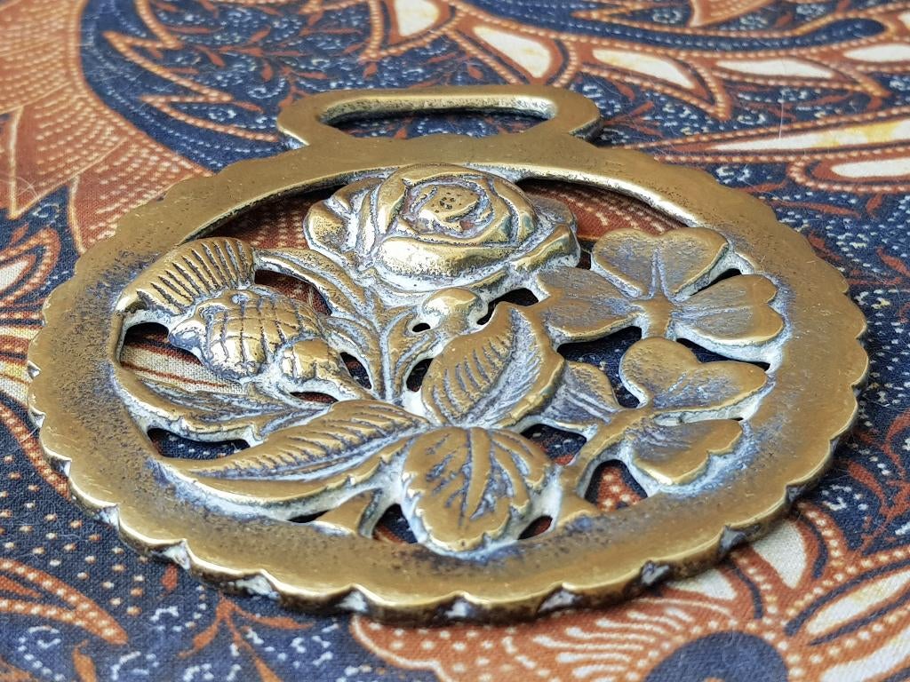 Antiek Engels kleppermannetje met Schotse roos en distel., Ophalen of Verzenden, Koper