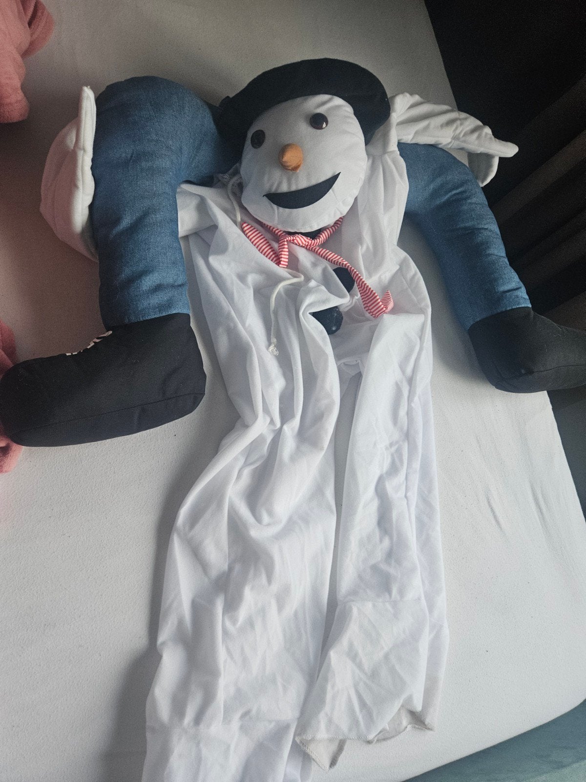 Grote Sneeuwpop Knuffel - Decoratie of Speelgoed, Kinderen en Baby's, Overige typen, Ophalen of Verzenden, Zo goed als nieuw, Middelgroot (20 tot 80 cm)