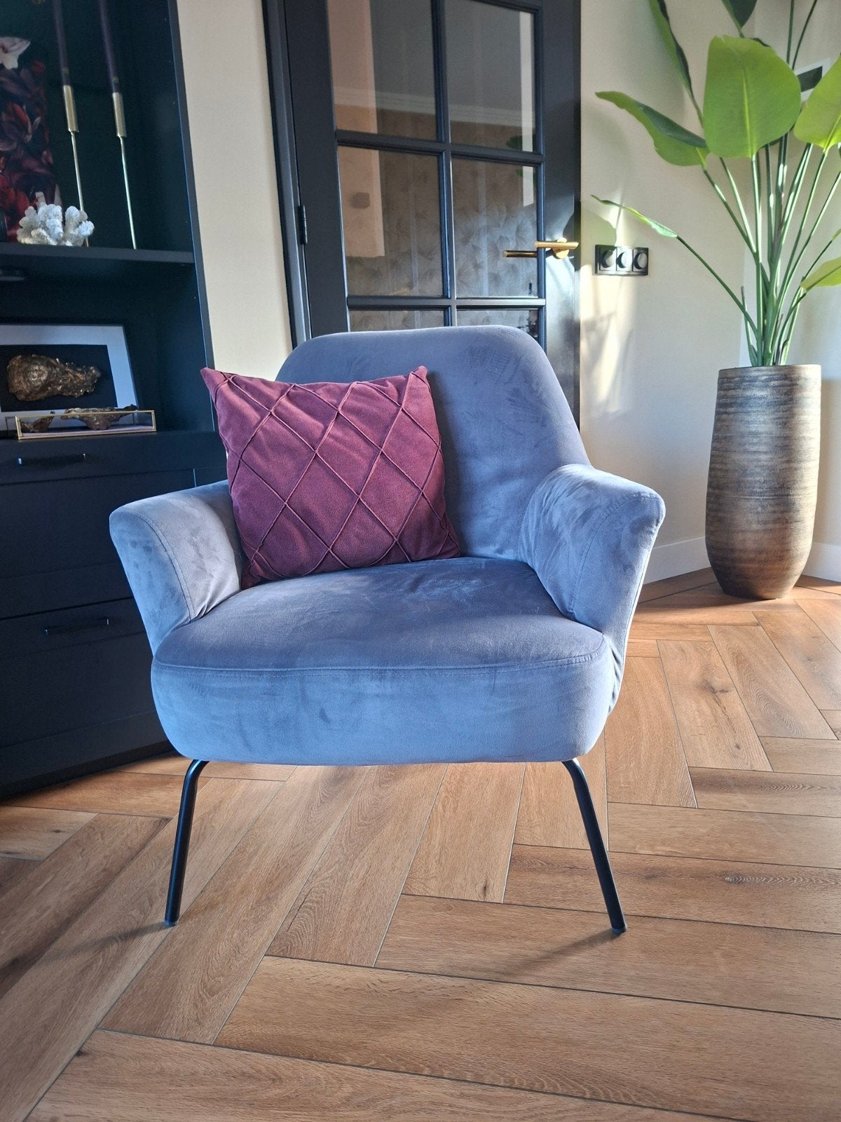 Fauteuil Hamburg Leen Bakker in zeer goede staat!, Ophalen of Verzenden, Zo goed als nieuw, Grijs, Eén