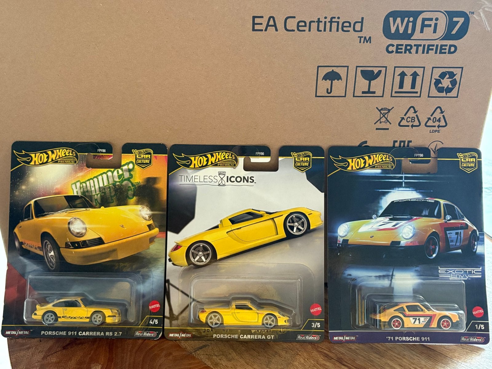 Hot Wheels Porsche set - 3 stuks, Verzenden, Zo goed als nieuw, Auto