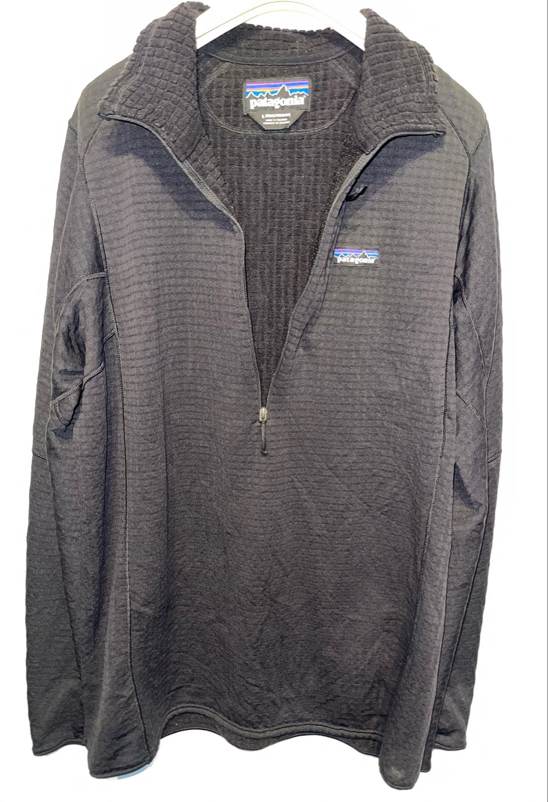 Patagonia R1 Fleece Pullover Heren Maat L Zwart, Ophalen of Verzenden, Zo goed als nieuw, Maat 52/54 (L), Zwart