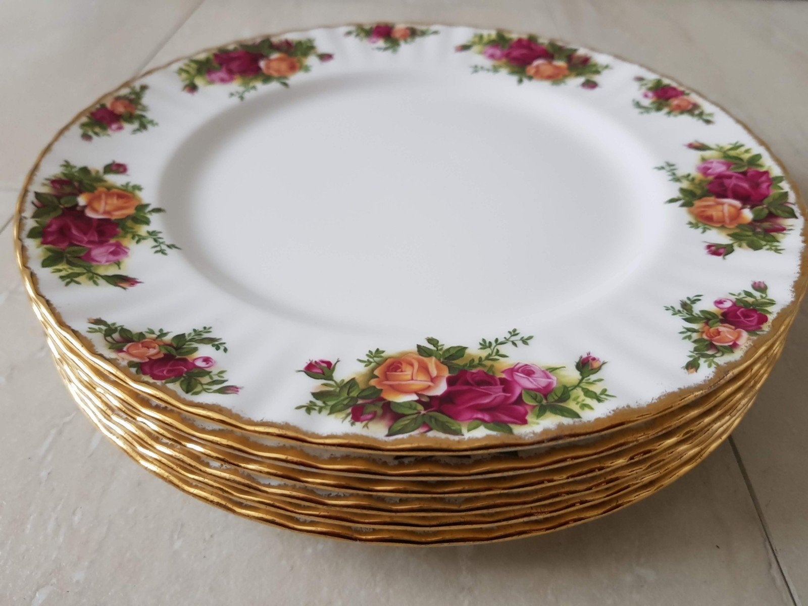 dinerborden 27 cm Royal Albert Old Country Roses, Antiek en Kunst, Antiek | Servies los, Ophalen