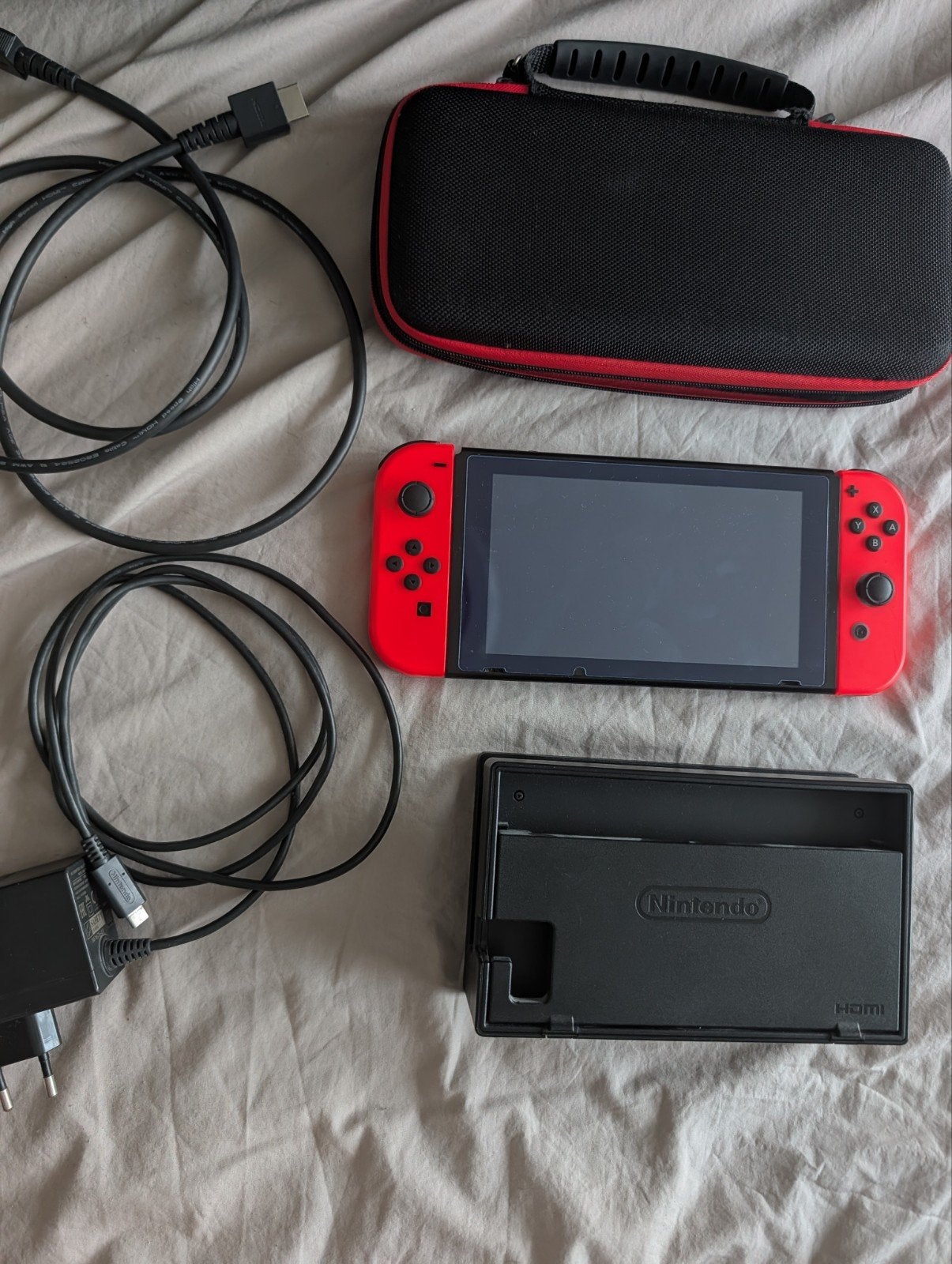 Nintendo Switch V1 compleet met dock, oplader & draagtas, Ophalen, Met 2 controllers, Switch Original