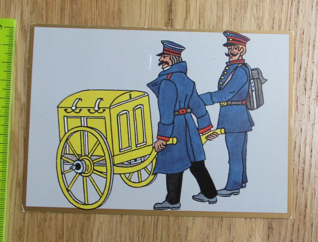 Ansichtkaart Duitse post 500jaar postbodes 1990, Ophalen of Verzenden, Zo goed als nieuw