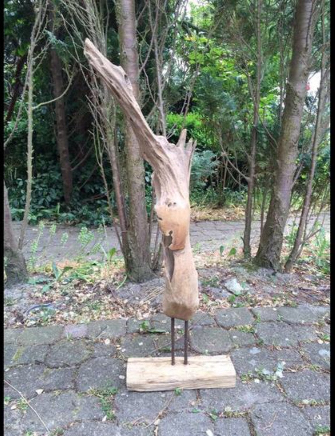 Unieke houten sculptuur - decoratief en veelzijdig, Antiek en Kunst, Ophalen, Overige onderwerpen, 50 - 100 cm, Handgemaakt