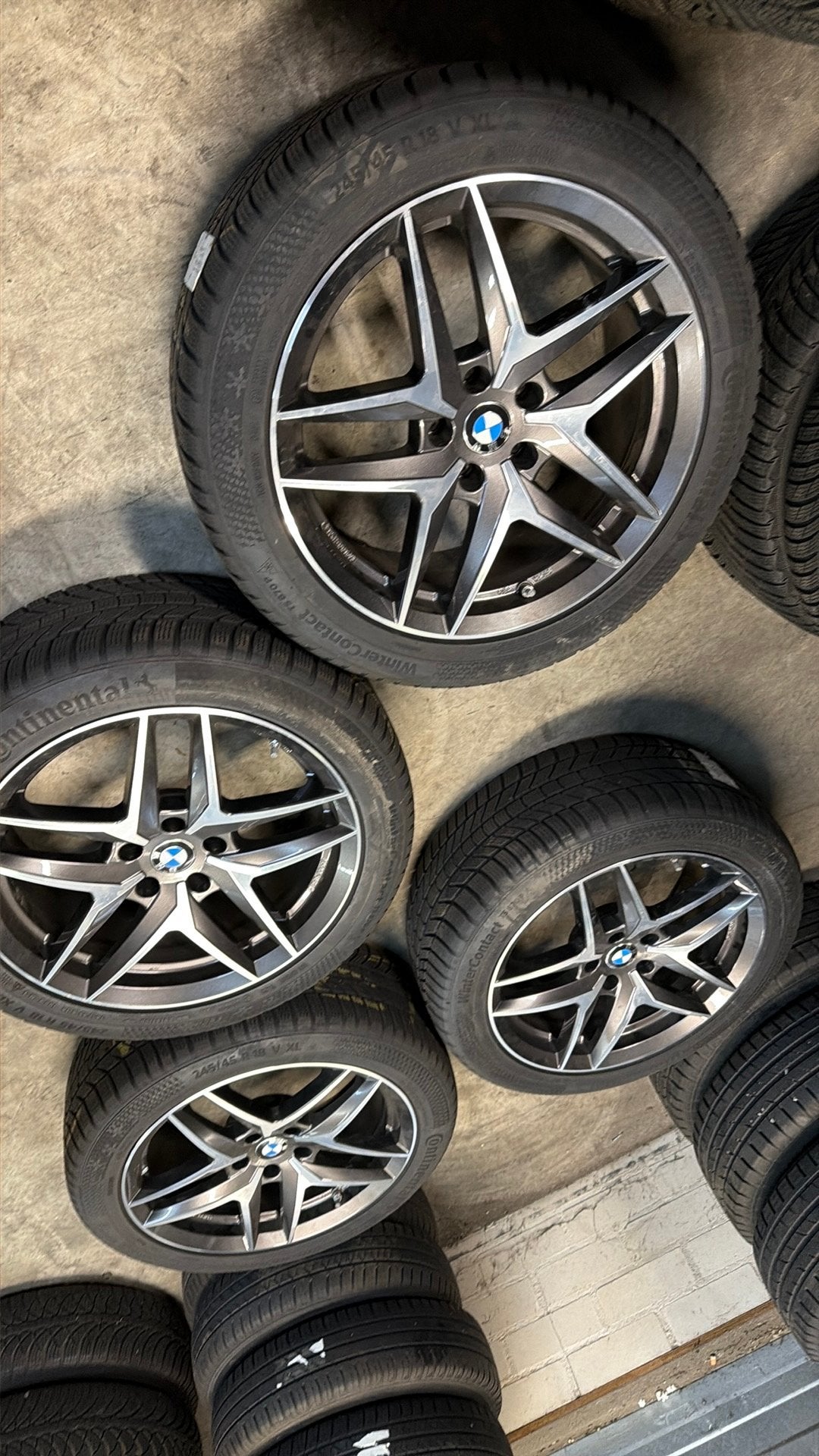 Bmw g30-g31 winterset 245/45-18 continental ts870, Auto-onderdelen, Ophalen, 18 inch, Banden en Velgen, Winterbanden