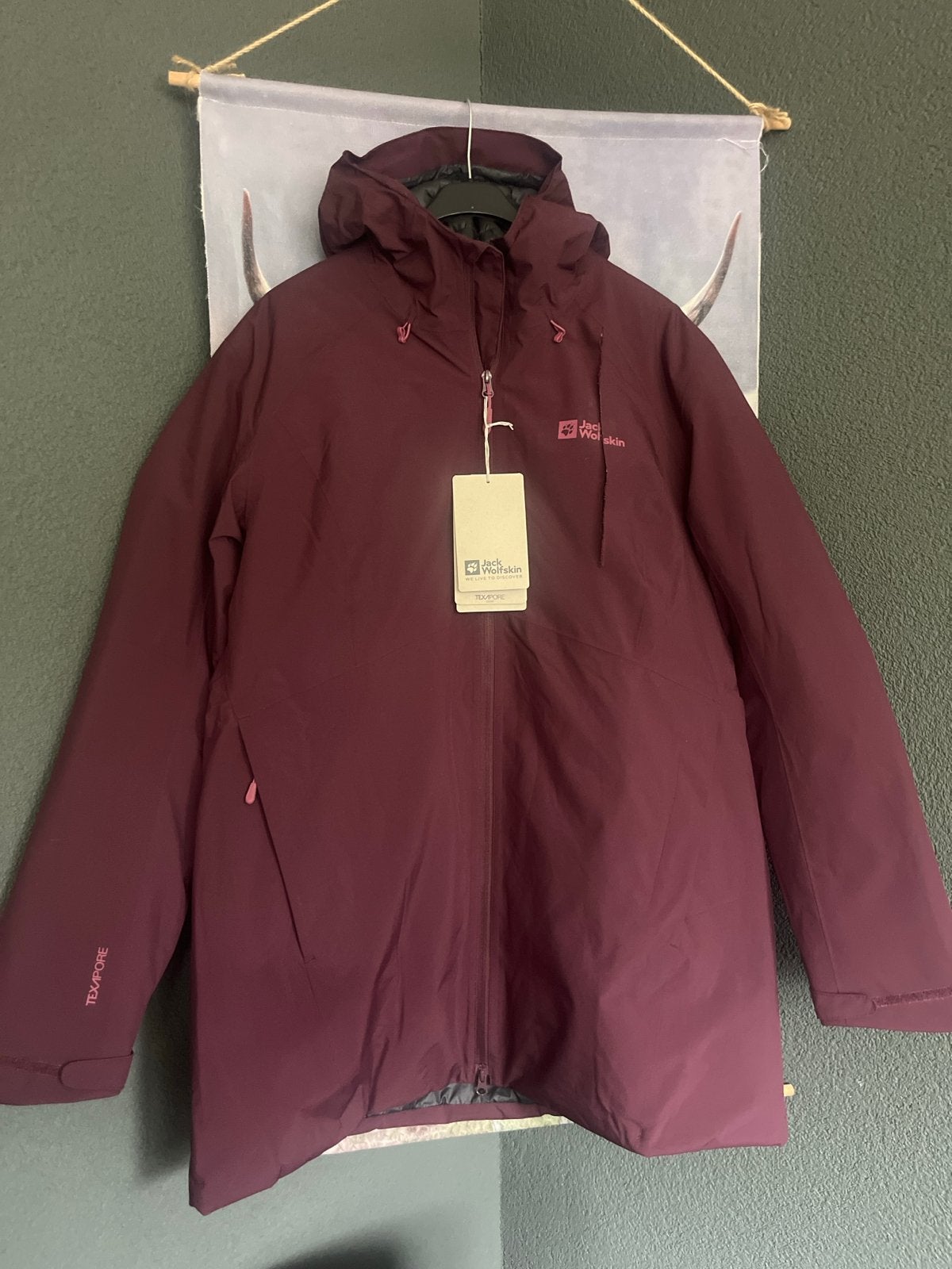 Nieuwe Jack Wolfskin winterjas - Texapore - Maat XXL, Kleding | Dames, Jassen | Winter, Paars, Maat 46/48 (XL) of groter, Onbekend