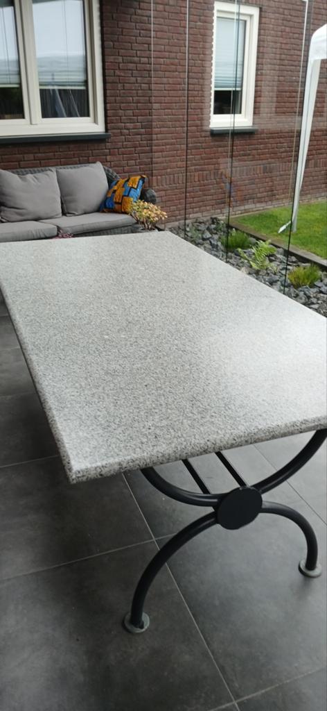 Tuin eettafel. 100x200cm graniet., Tuin en Terras, Tuintafels, Ophalen, Rechthoekig, Overige materialen