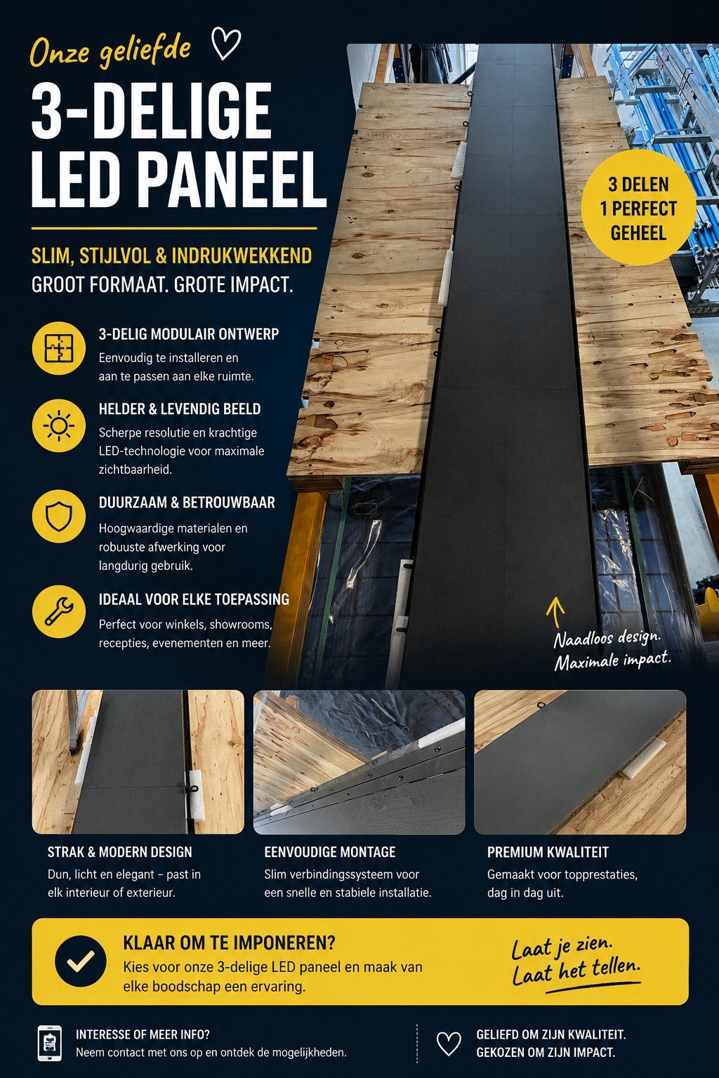 LED-paneel 8-9m, Ophalen, Zo goed als nieuw