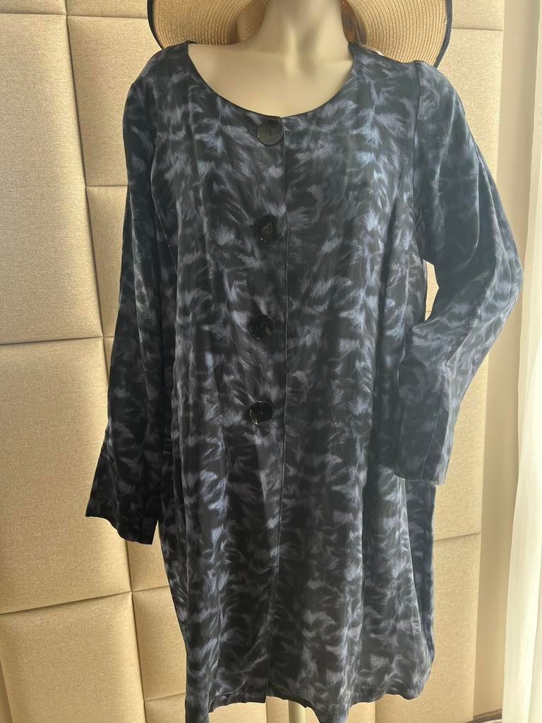 Yoek black label mooie lange zijden blouse, Verzenden, Nieuw, Maat 42/44 (L), Blauw