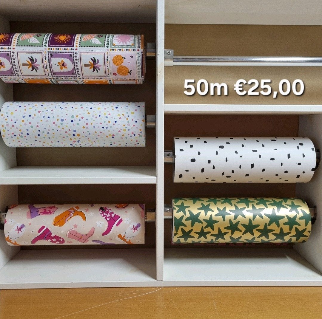 Cadeaupapier inpakpapier toonbankrol papier rol prints 30cm, Diversen, Verzenden, Nieuw