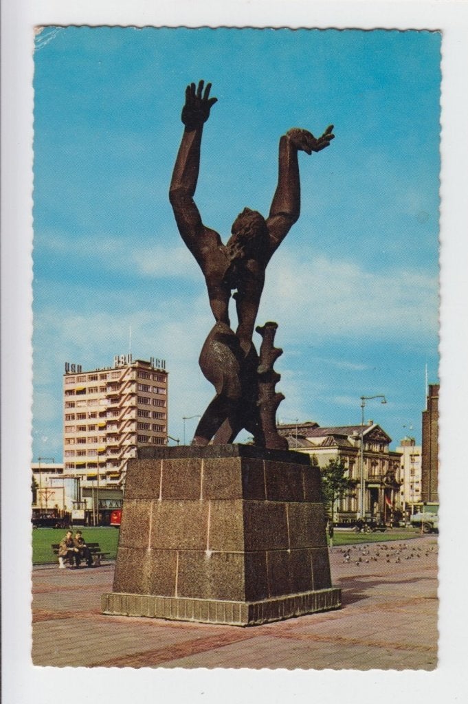 Rotterdam: Monument 'Mei 1940 - Verwoeste Stad' (O. Zadkine), Verzenden, 1960 tot 1980, Gelopen, Zuid-Holland