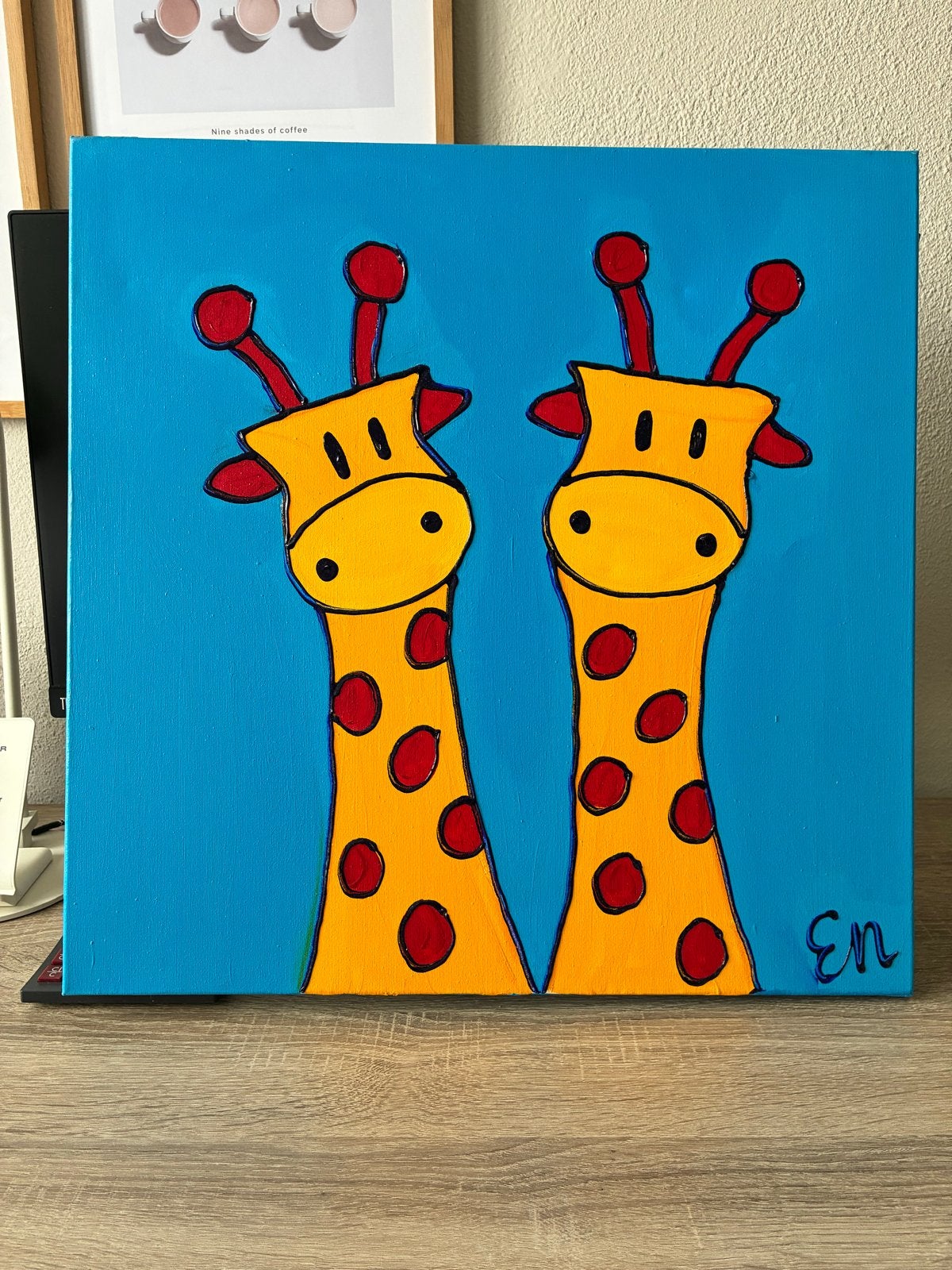 Heppi schilderij Giraffen, Ophalen, Overige merken, Zo goed als nieuw, Wanddecoratie