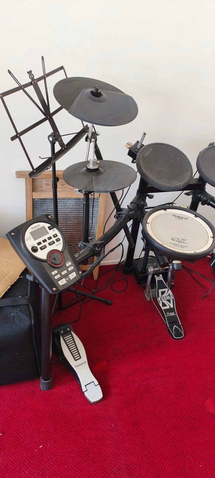 Roland TD-11 V-Drums met Tama basdrumpedaal, Muziek en Instrumenten, Ophalen, Gebruikt, Roland, Elektronisch