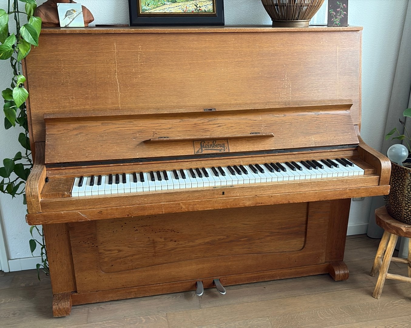 Steinberg piano - gratis afhalen, Ophalen, Gebruikt, Bruin, Piano